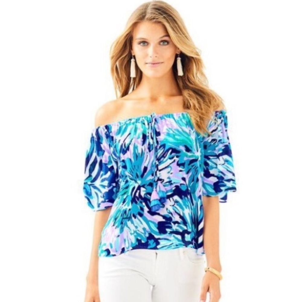 Lilly Pulitzer Sain Top Capri Teal